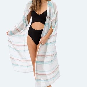 Sarina Striped Maxi Kimono